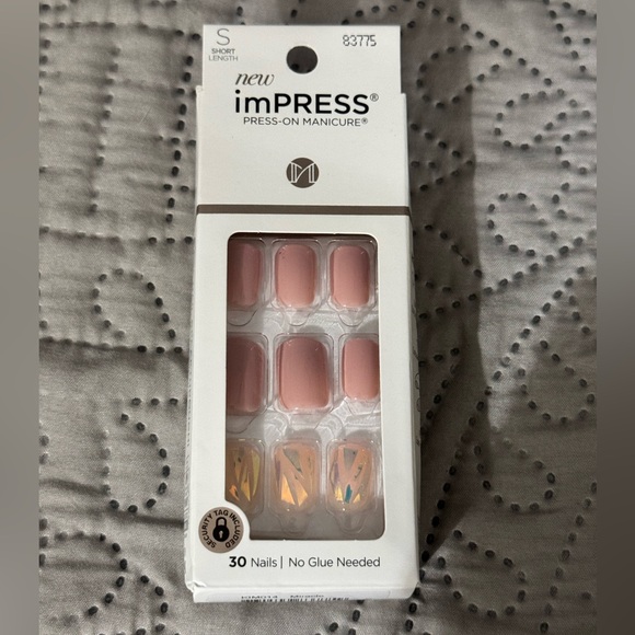 imPRESS Press-On Manicure - Miracle (Blush Pink and Iridescent Gold) - Picture 1 of 9
